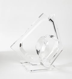 Van Teal Escultura abstracta grande firmada en lucita