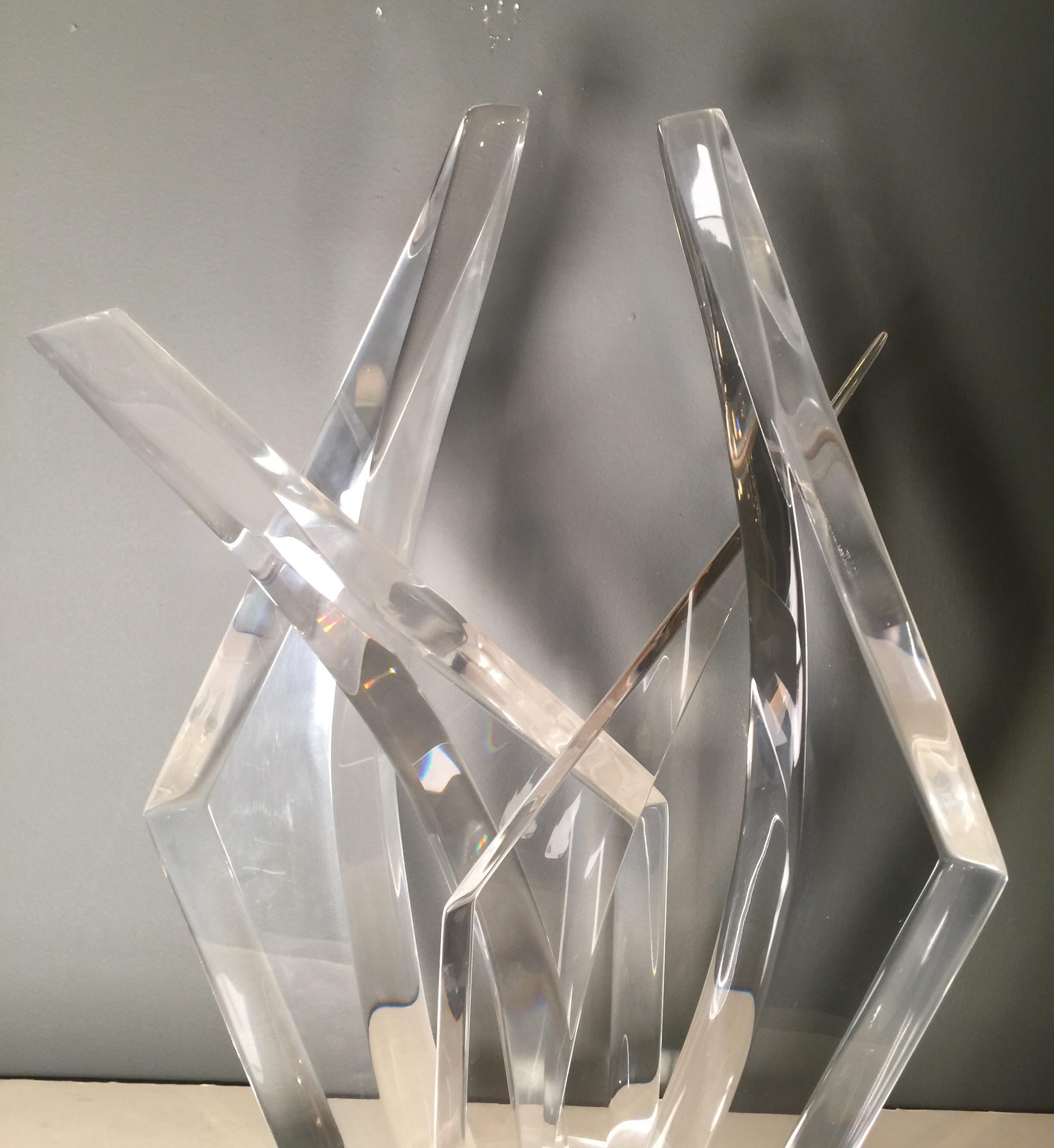 van teal lucite in art sculptures