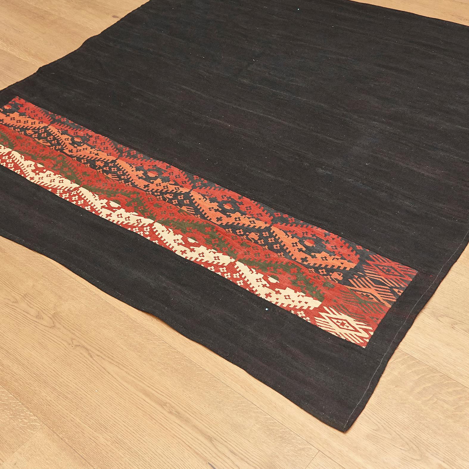 Hand-Knotted Van Turkey Hand Knotted Wool Red Green Blue Black Rug
