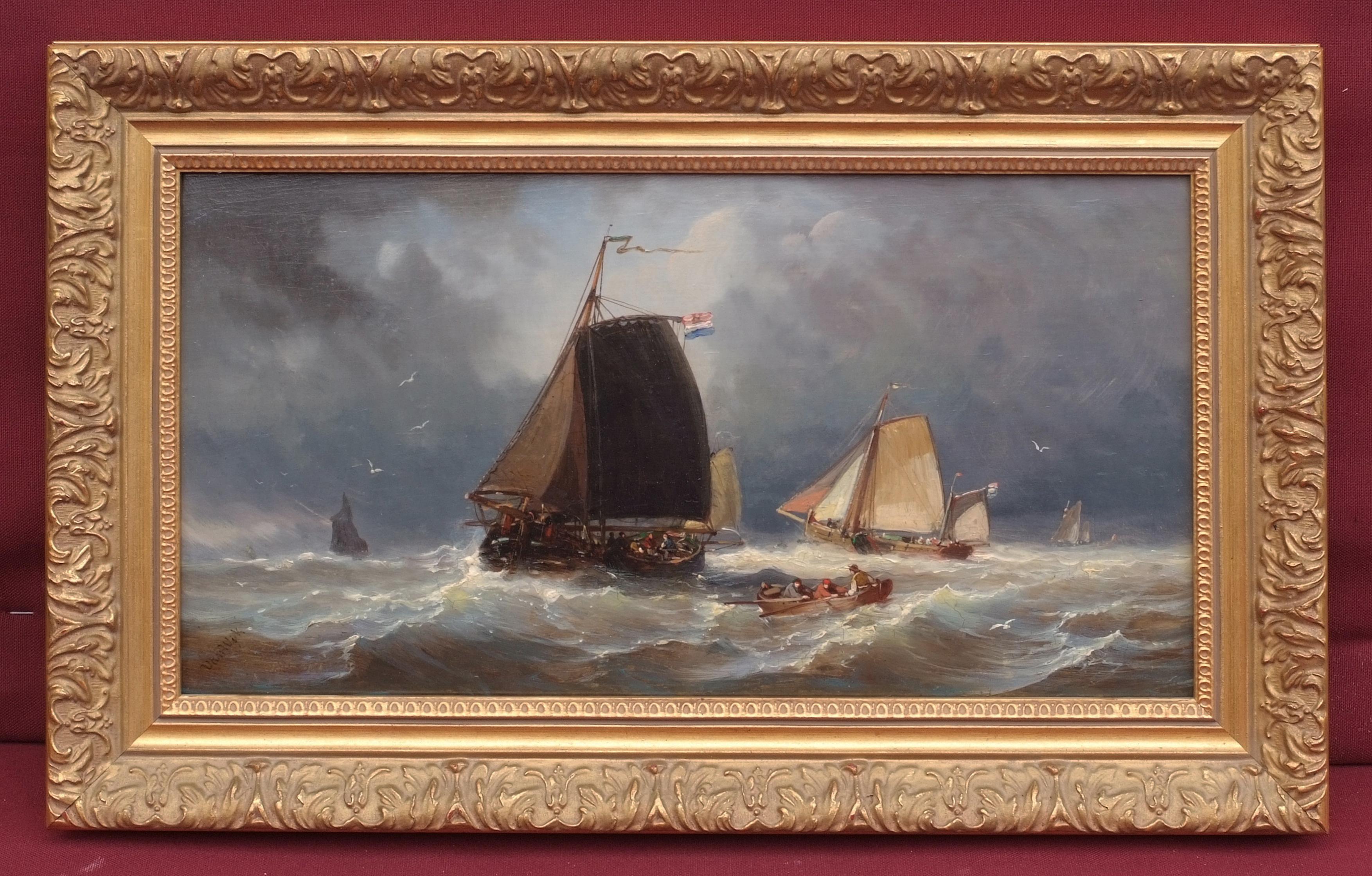 Marines im Paar - Niederländische Malerei 19. (Akademisch), Painting, von VAN WYK Henri