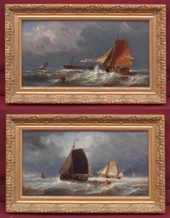 Marins en couple - Peinture hollandaise 19ème siècle