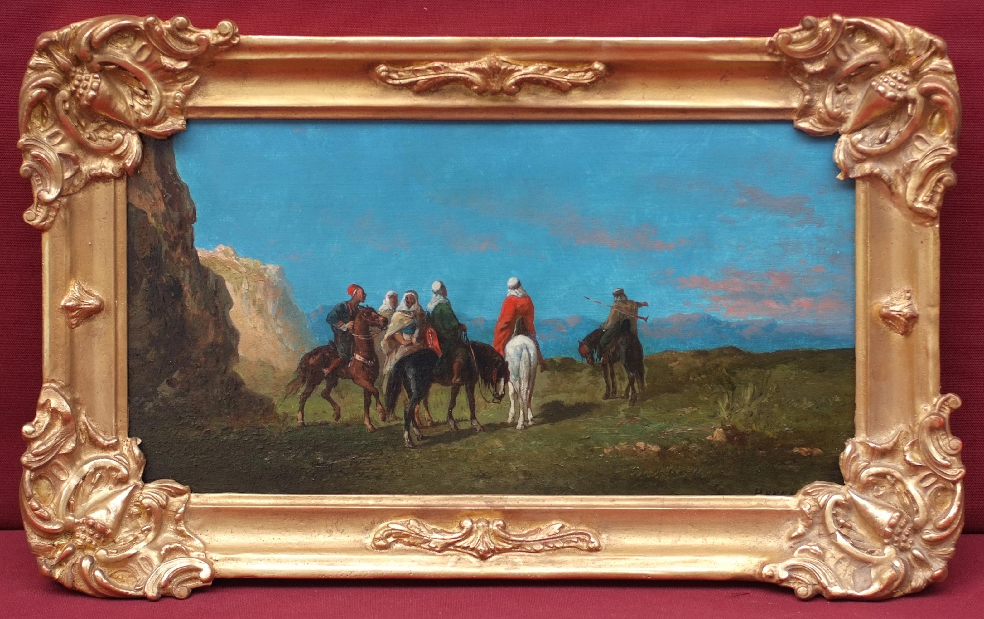 Orientalist Scenes in Pair - Dutch Painting 19th Century For Sale 5