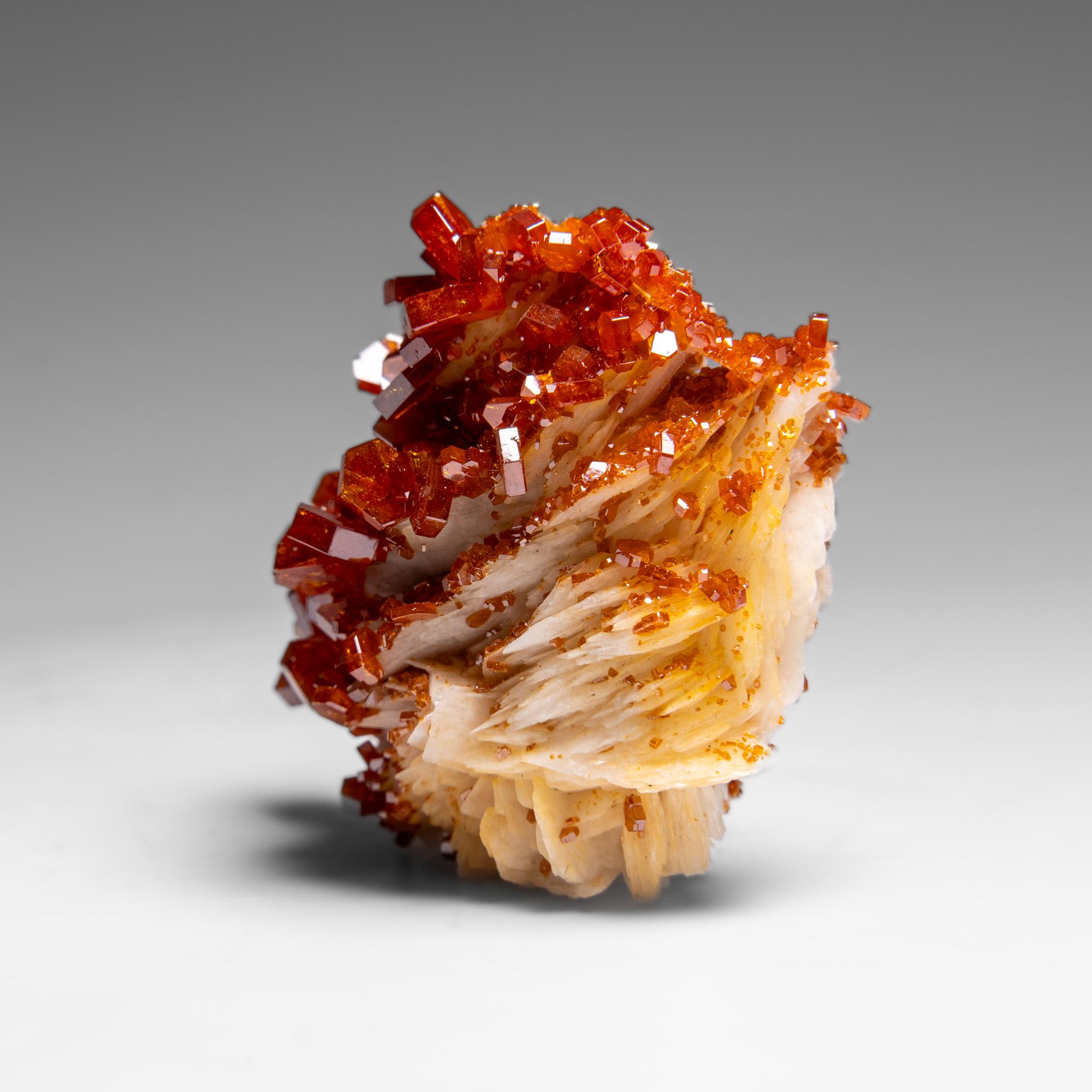 Other Vanadinite Crystal Cluster on Barite from Mibladen, Atlas Mountains, Morocco For Sale