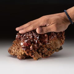 Racimo de cristal de vanadinita sobre matriz - De Mibladen, montañas del Atlas, Khénifra