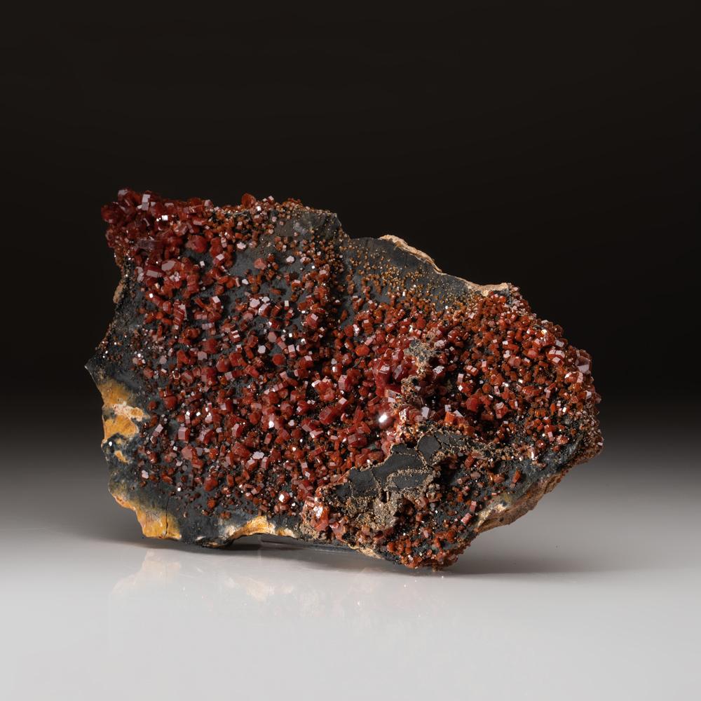 Moroccan Vanadinite Crystal Cluster on Matrix - From Mibladen, Atlas Mountains, Khénifra For Sale