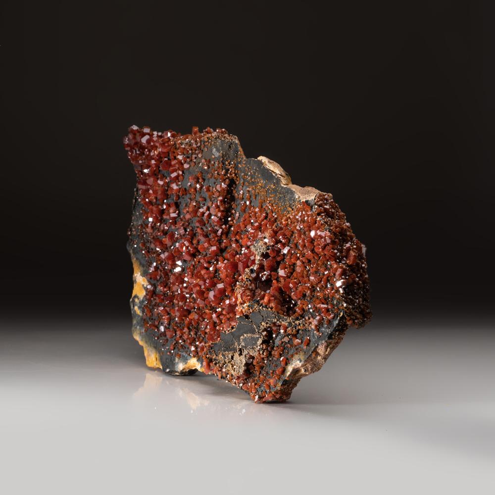 Vanadinite Crystal Cluster on Matrix - From Mibladen, Atlas Mountains, Khénifra In New Condition For Sale In New York, NY
