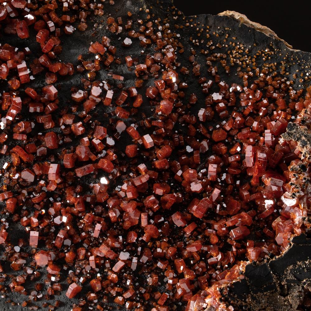 Contemporary Vanadinite Crystal Cluster on Matrix - From Mibladen, Atlas Mountains, Khénifra For Sale