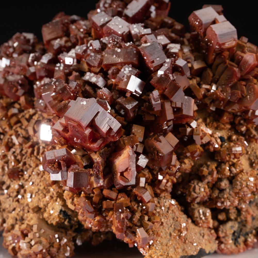 Vanadinite Crystal Cluster on Matrix - From Mibladen, Atlas Mountains, Khénifra For Sale 1