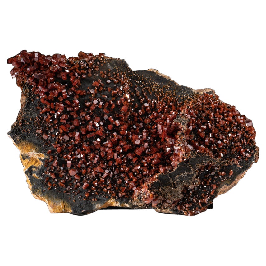 Vanadinit-Kristallcluster auf Matrix - Aus Mibladen, Atlasgebirge, Khénifra