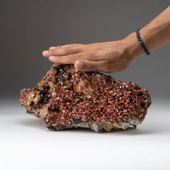 Vanadinite Crystal Cluster on Matrix - From Mibladen, Atlas Mountains, Morocco