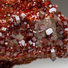 Vanadinite Crystal Cluster on Matrix - From Mibladen, Atlas Mountains, Morocco