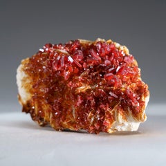 Vanadinite Crystal Cluster on Matrix from Mibladen, Atlas Mountains, Morocco