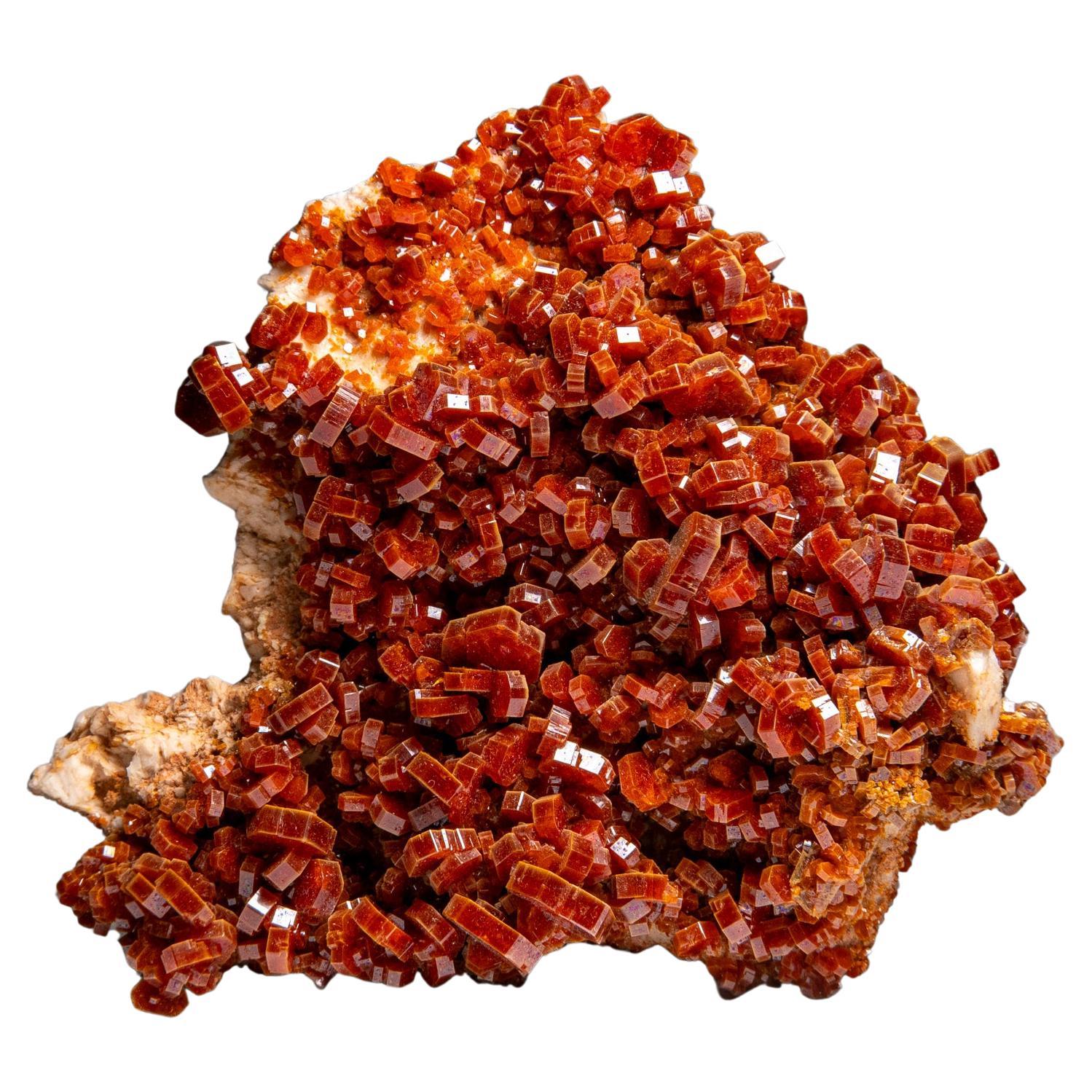 Vanadinite Crystal Cluster on Matrix - From Mibladen, Atlas Mountains, Morocco