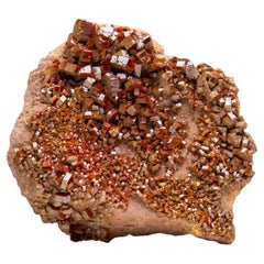 Vanadinite Crystal Cluster on Matrix - From Mibladen, Atlas Mountains, Morocco
