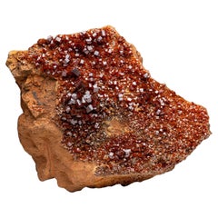 Vanadinite Crystal Cluster on Matrix - From Mibladen, Atlas Mountains, Morocco