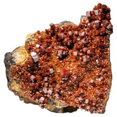 Vanadinite Crystal Cluster on Matrix from Morocco
