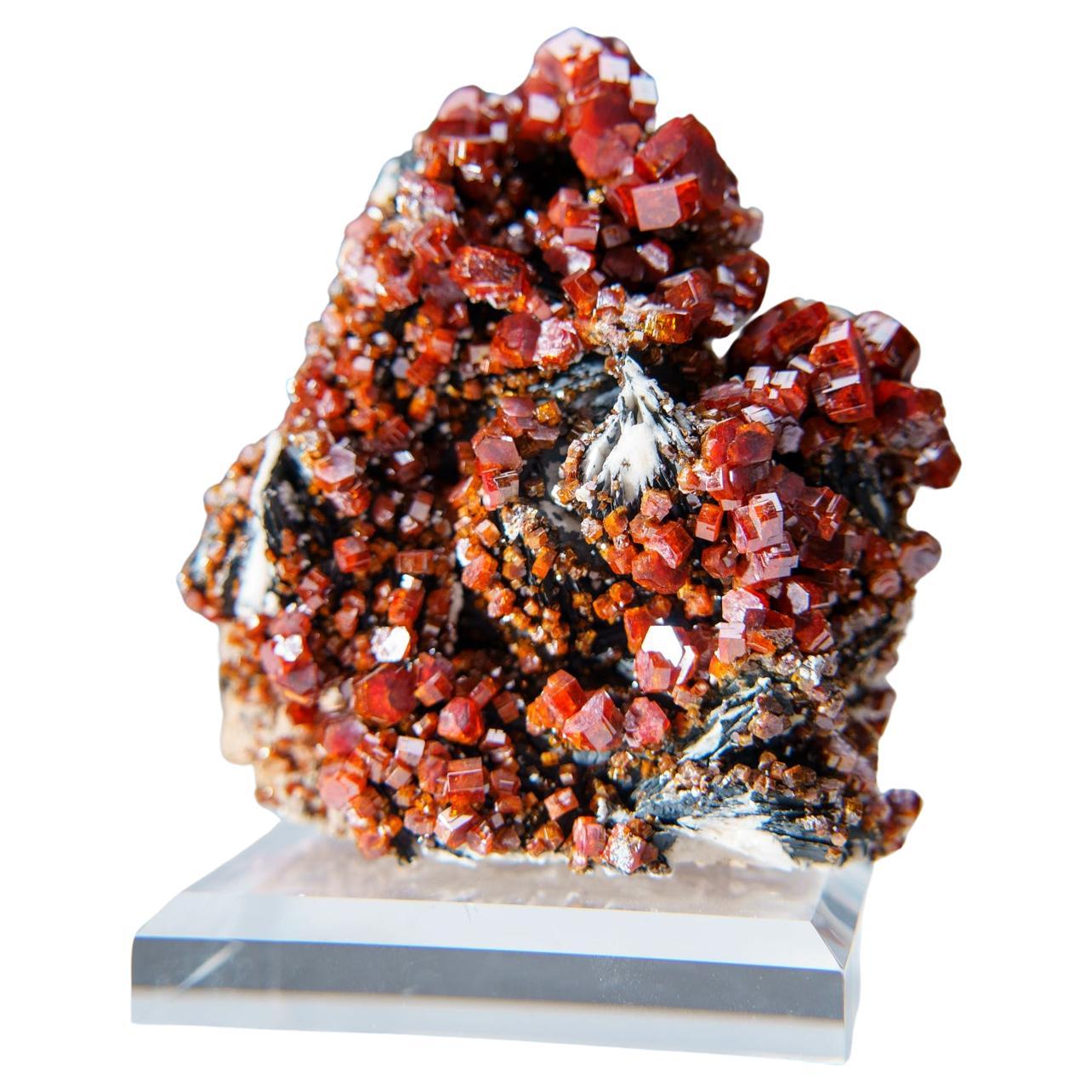 Vanadinite Crystal Cluster on Matrix Khénifra Province, Morocco For Sale