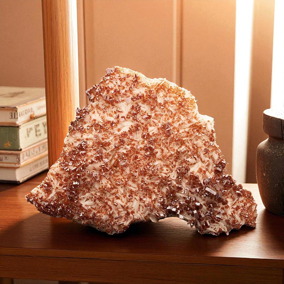 Cristallo Vanadinite on Barite From Morocco in vendita