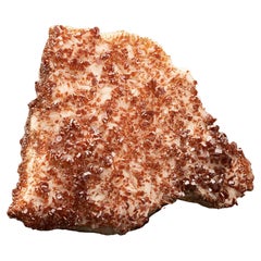 Vanadinite on Barite From Morocco
