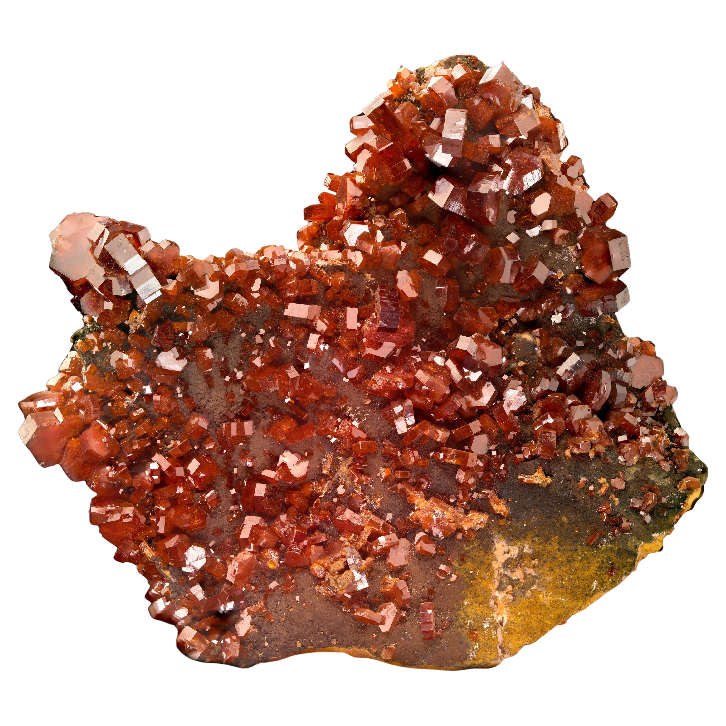 Vanadinite on Hollandite For Sale