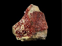 Vanadinit auf Matrix Aus Mibladen, Atlasgebirge, Provinz Khénifra, Marokko