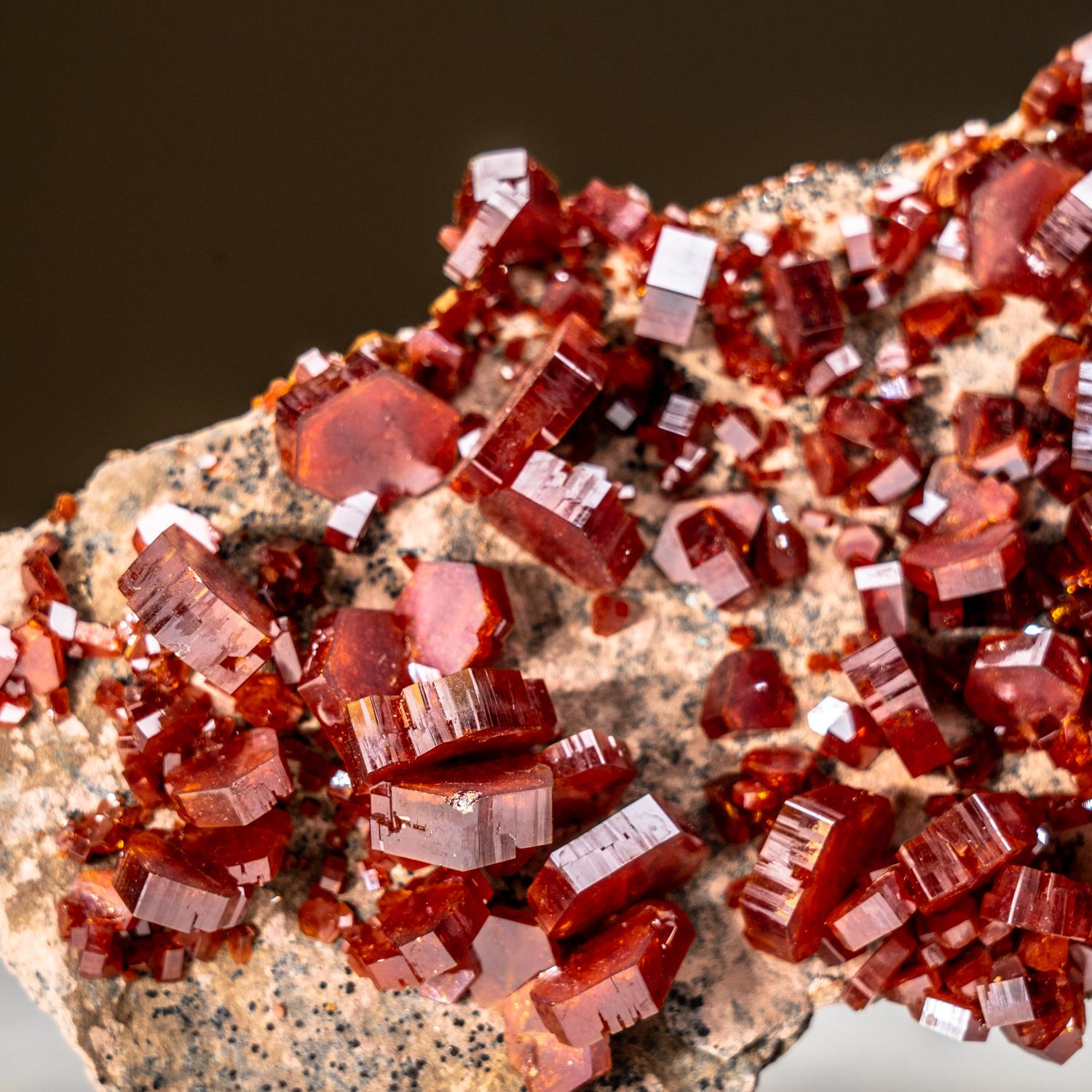Vanadinite on matrix From Mibladen, Atlas Mountains, Khénifra Province, Morocco In New Condition For Sale In New York, NY