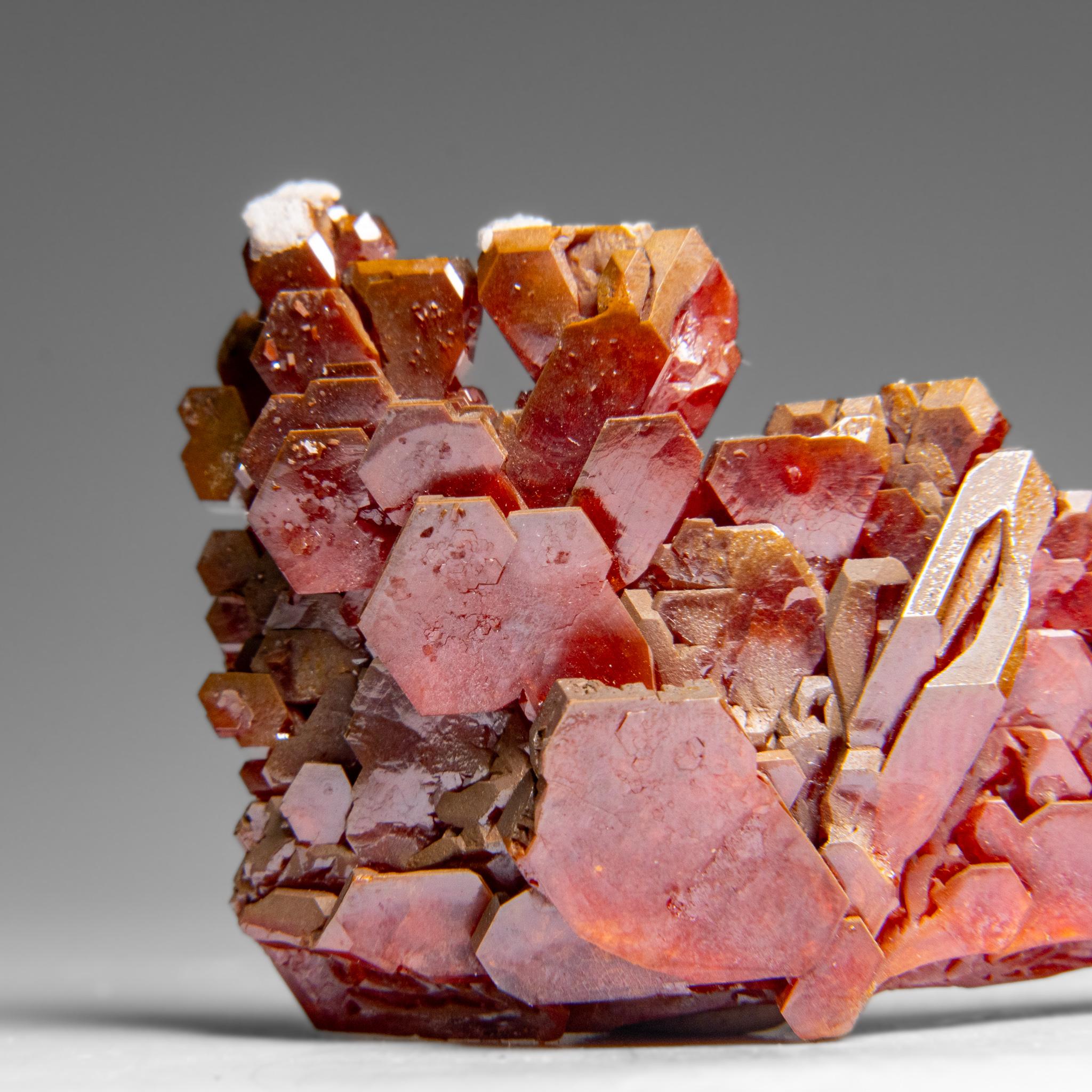 Vanadinite (Parallel Hoppered Growth) Crystal Cluster from Morocco (47.4 grams) In New Condition For Sale In New York, NY