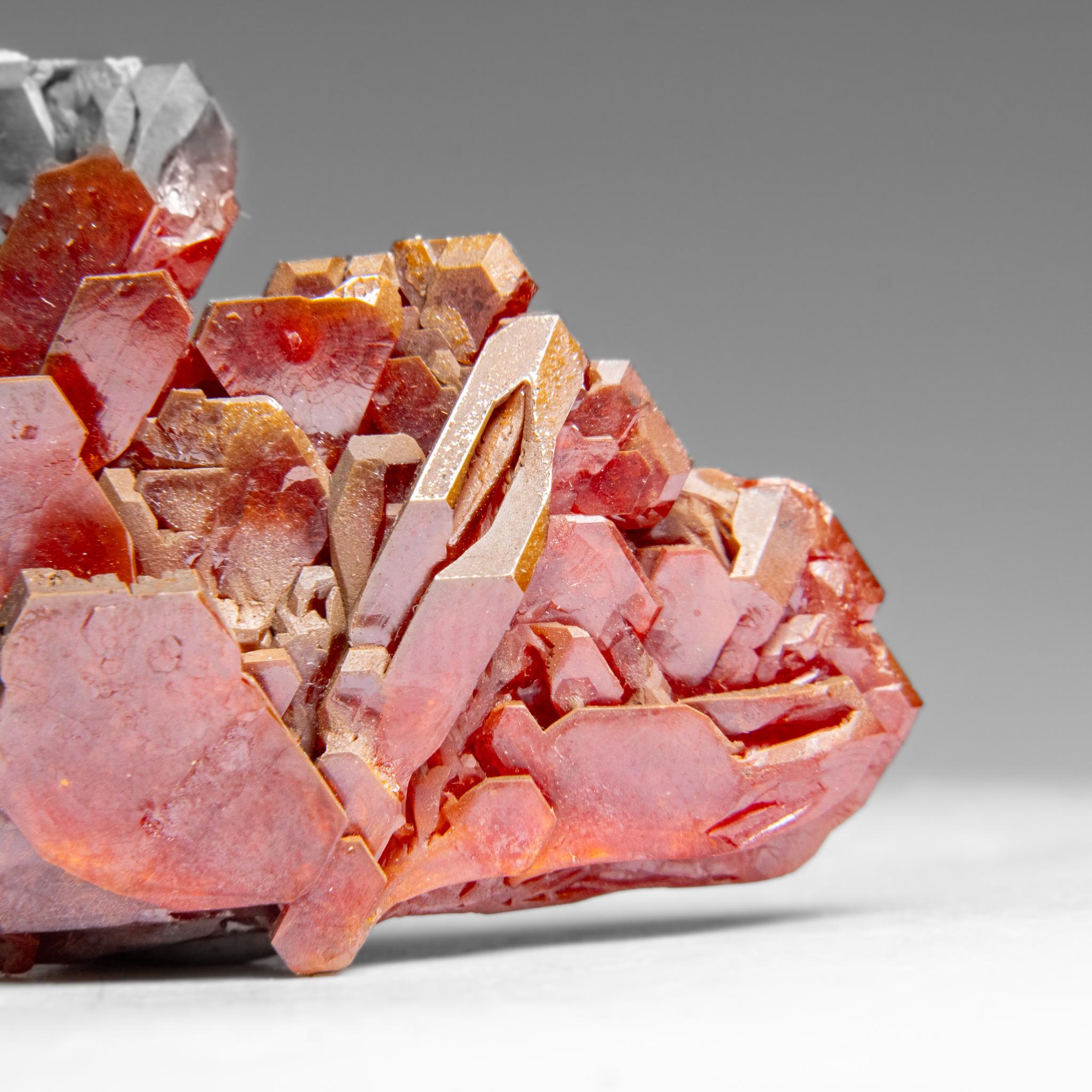 Contemporary Vanadinite (Parallel Hoppered Growth) Crystal Cluster from Morocco (47.4 grams) For Sale