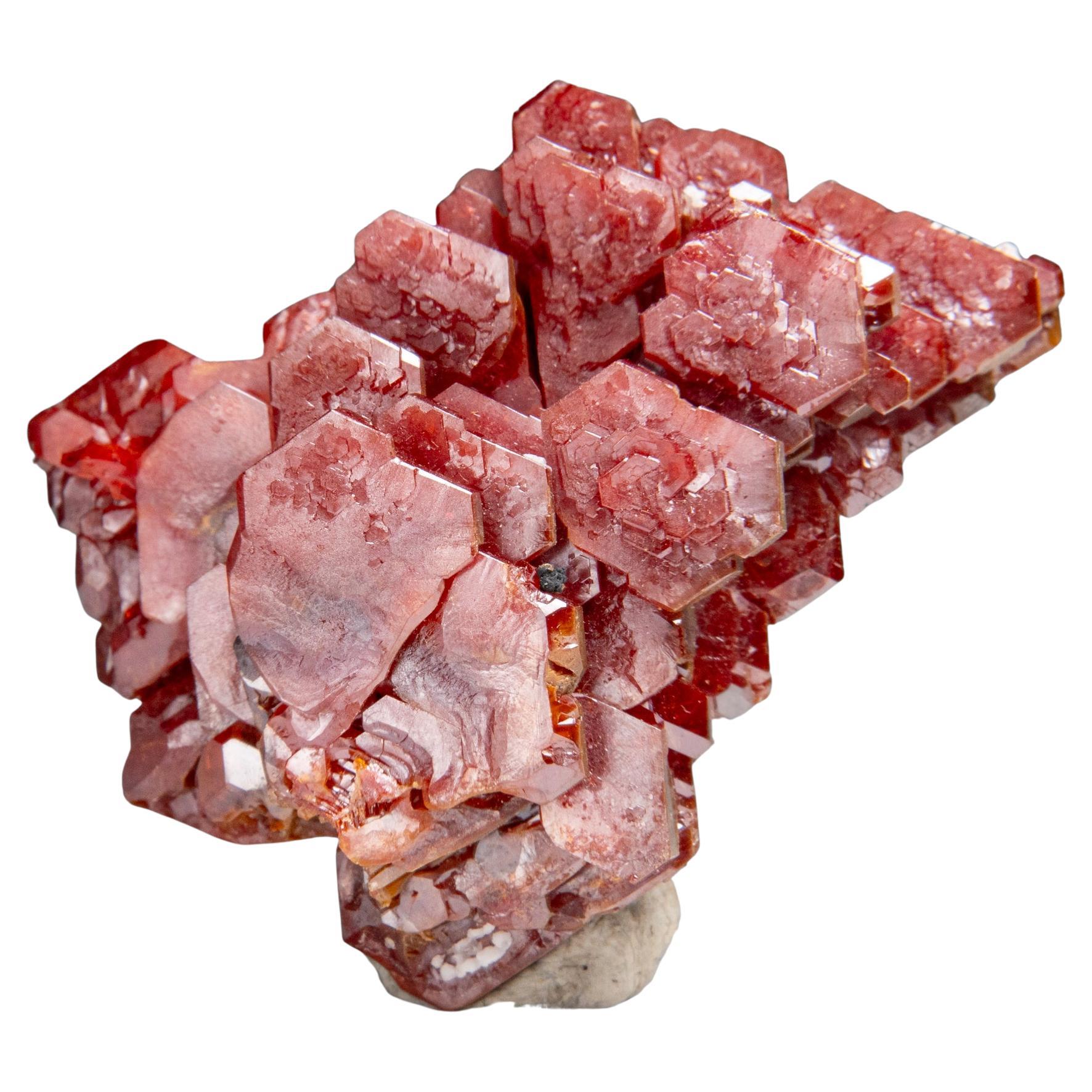 Vanadinite (Parallel Hoppered Growth) Crystal Cluster from Morocco (65.3 grams)