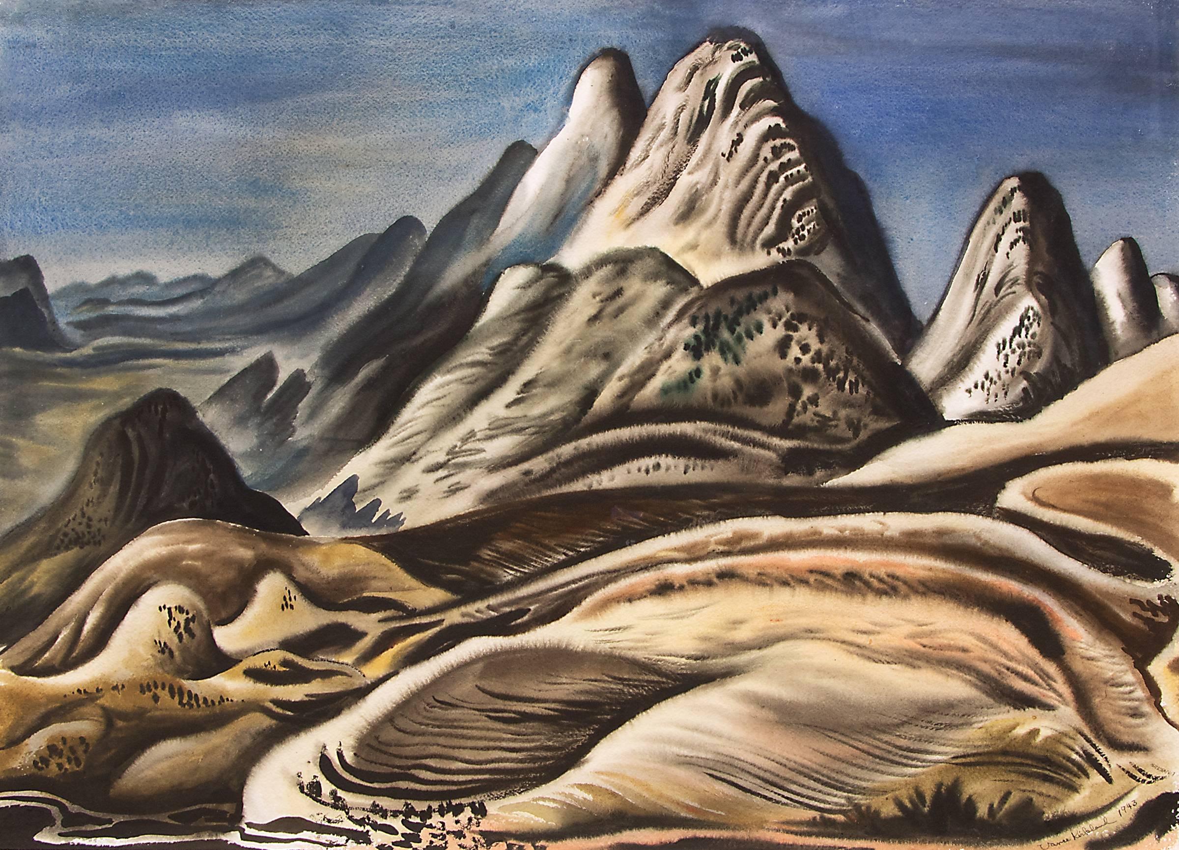 Colorado Landscape (View from Red Rocks looking south toward Soda Lakes) - Painting by Vance Kirkland