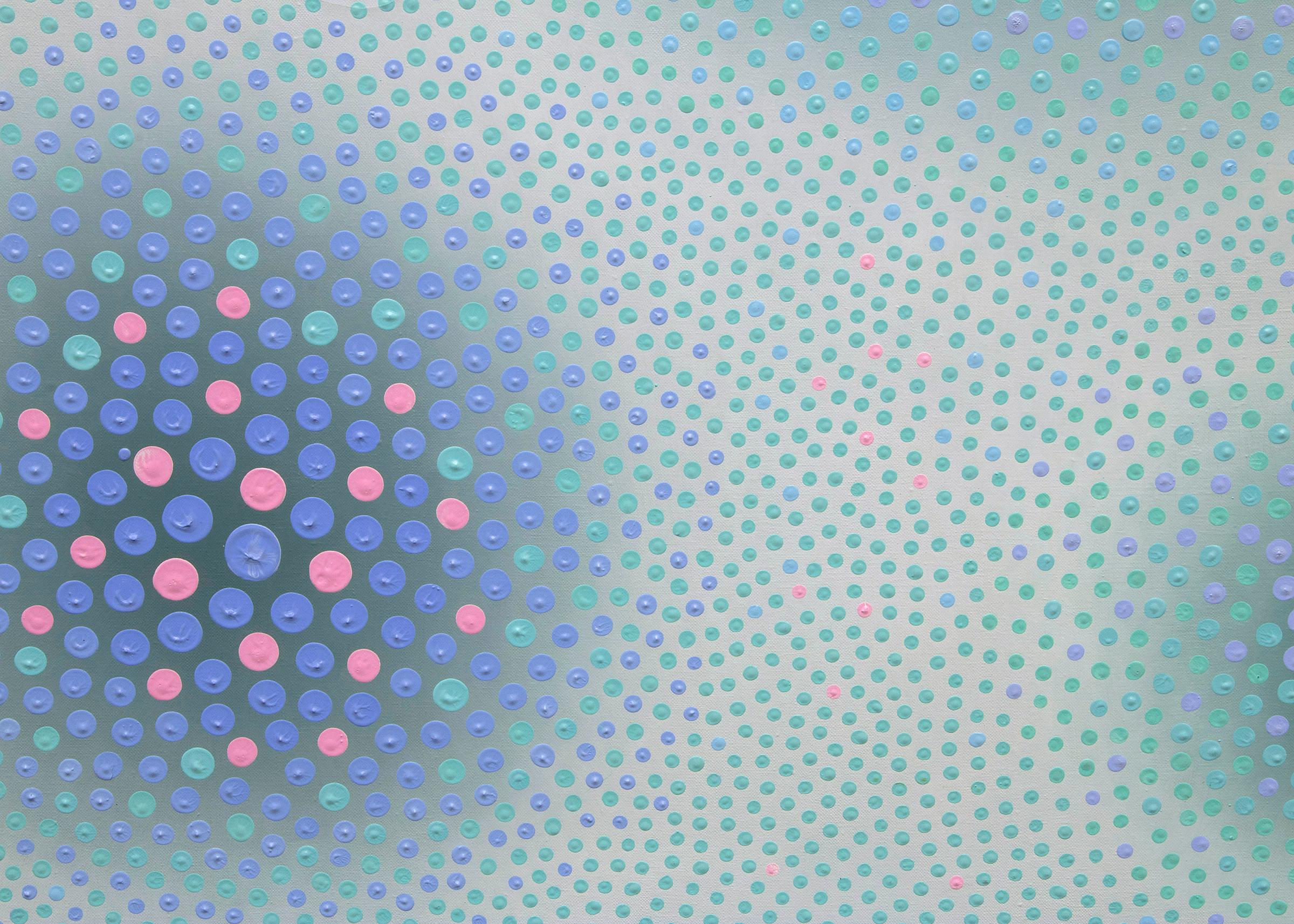 Cool Colors in Space #22 (Abstract Dot Painting) 2