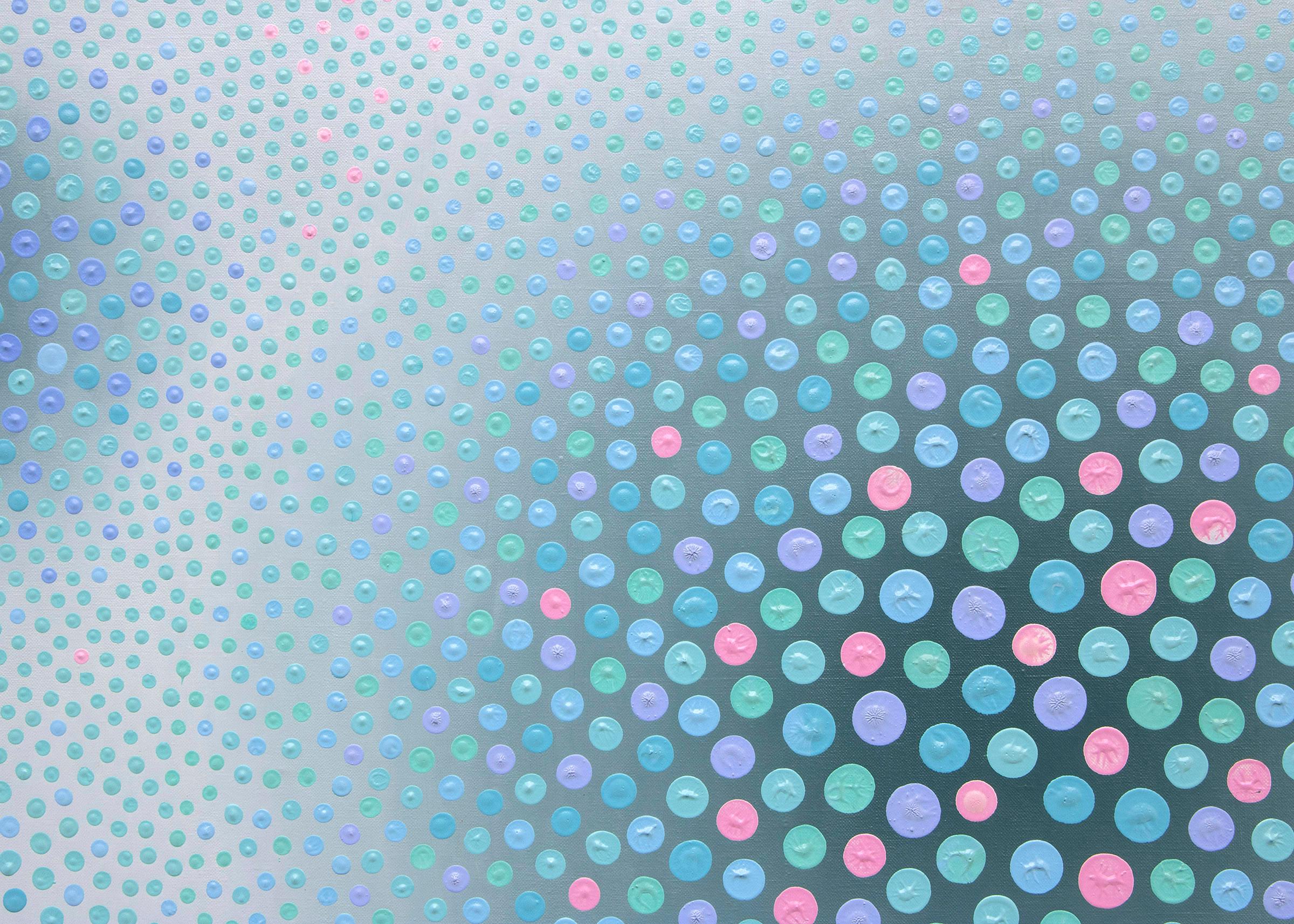 Cool Colors in Space #22 (Abstract Dot Painting) 1