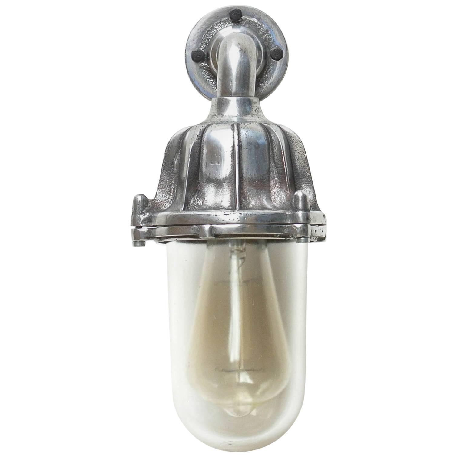 Vance’s Wall Light, Transparent Glass, circa 1950 For Sale