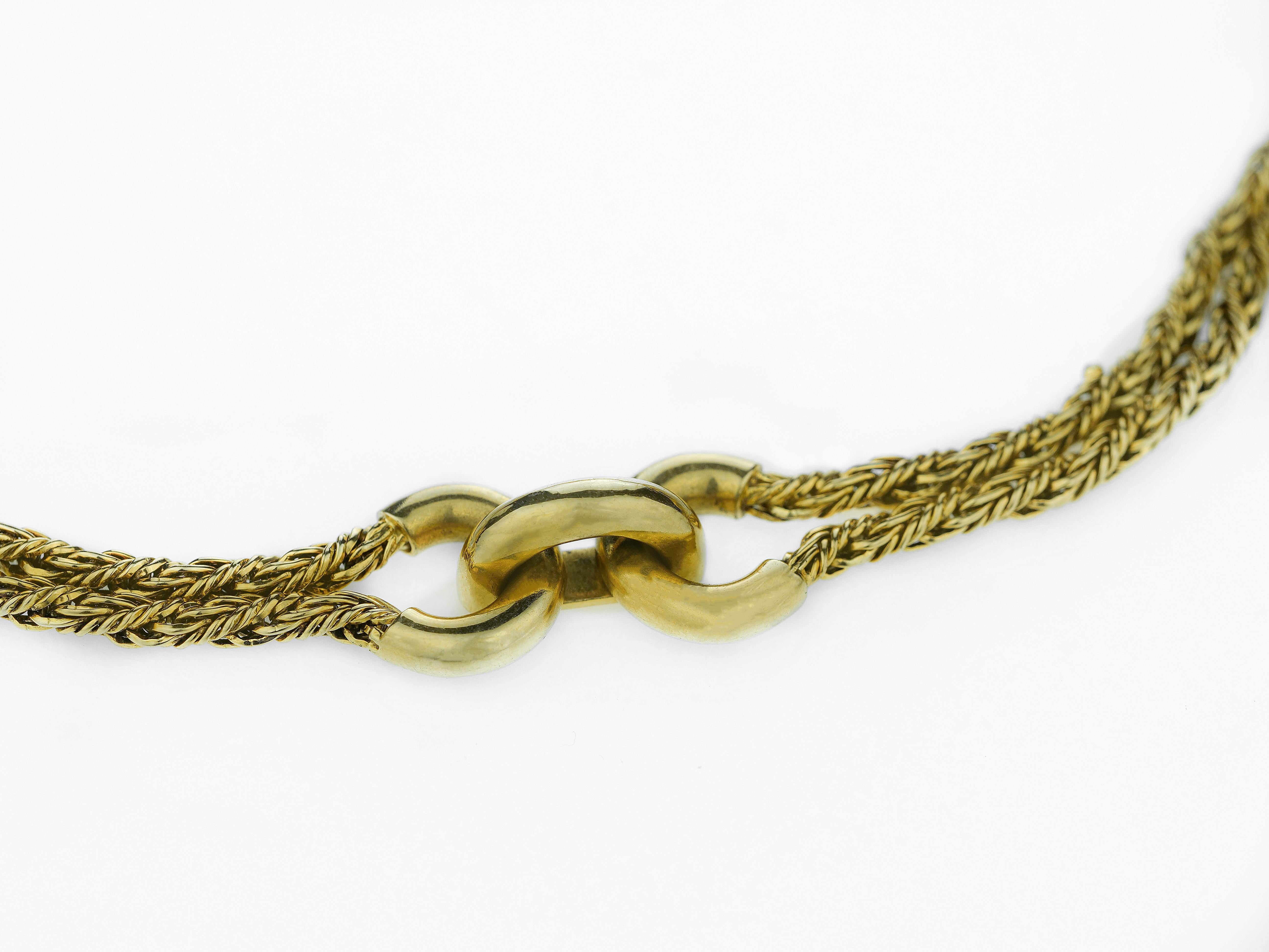 Van Cleef & Arpels, Vintage Diamond and Lapis Lazuli Rope Twist Necklace in 18 K 3