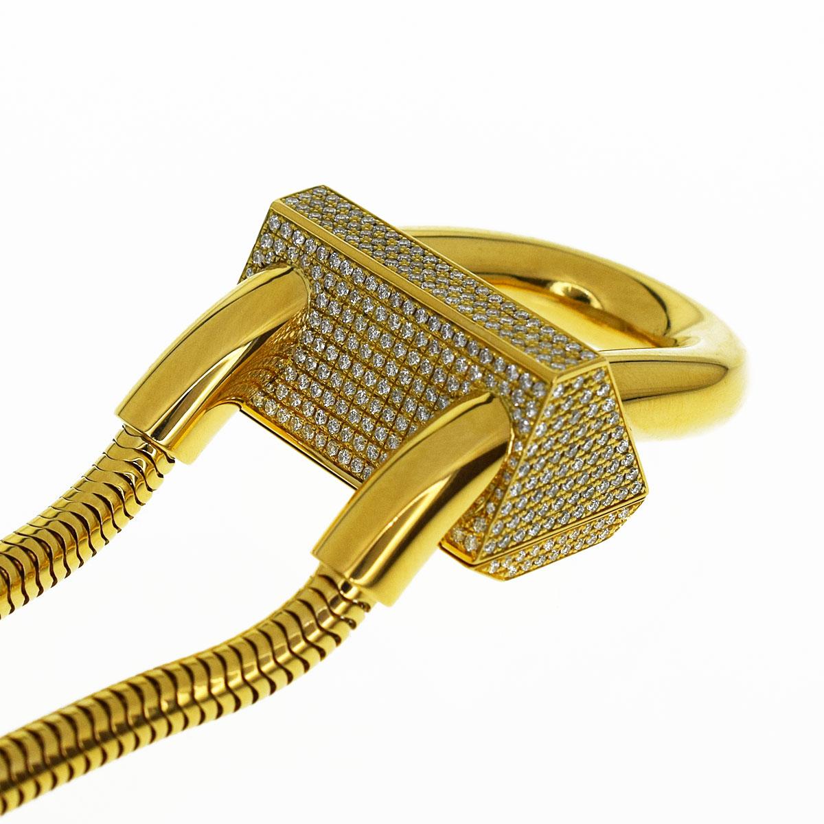 VanCleef & Arpels Diamond 18 Karat Yellow Gold Miss Cadena Bracelet Watch 4