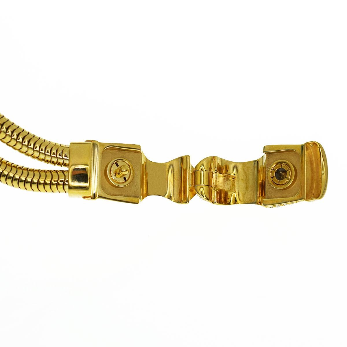 VanCleef & Arpels Diamond 18 Karat Yellow Gold Miss Cadena Bracelet Watch In Good Condition In Tokyo, JP