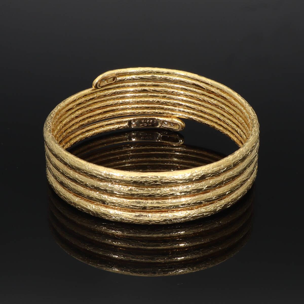 VanCleef&Arpels Diamante Vintage in oro giallo 18K Bangle 19cm in vendita 7
