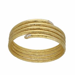 VanCleef&Arpels Bracelet jonc vintage en or jaune 18 carats avec diamants, 19 cm