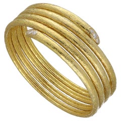 VanCleef&Arpels Diamant-Armreif aus 18 Karat Gelbgold im Vintage-Stil 19cm