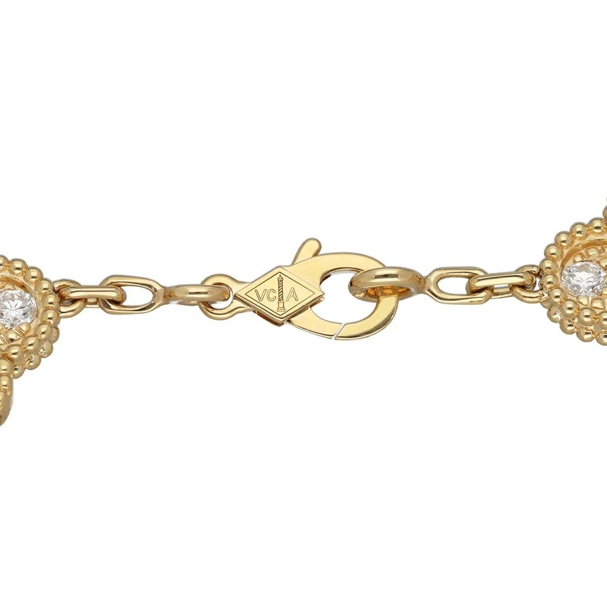 VanCleef&Arpels Vintage Alhambra Bracelet Diamants 2.41ct Or jaune 18K en vente 1