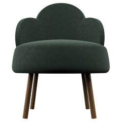 Chaise VANCOUVERT en velours olive par Alexandre Ligios, REP par Tuleste Factory