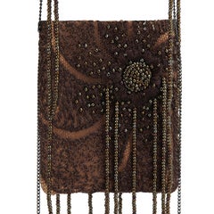 Vanda Smith - Sac à main vintage en dentelle perlée, pièce unique