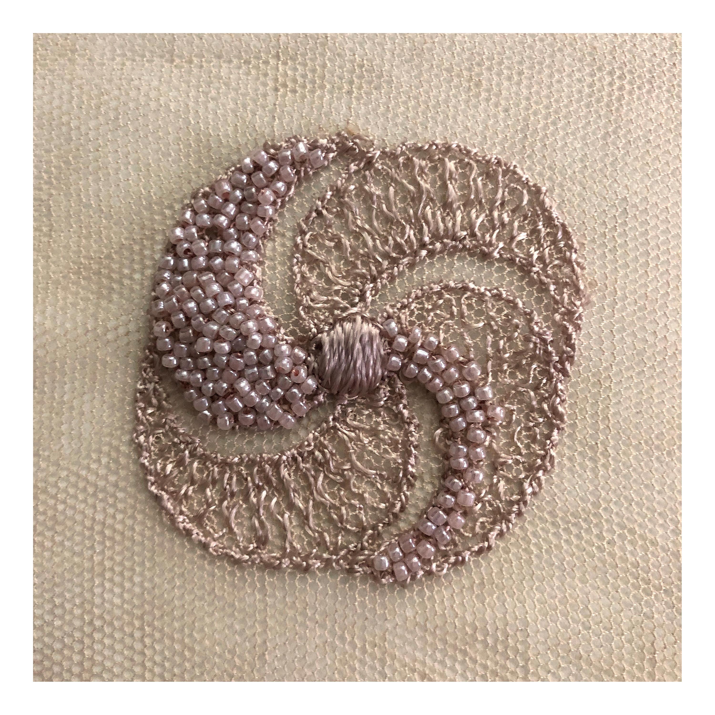 Vanda Smith Schal - Handbeaded 1930s Vintage Lace im Angebot 1