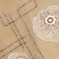 Vanda Smith Bag - Vintage Lace & Suede - Hand Beaded - Gunmetal Chain Tassels