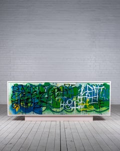 Vandalism-Schrank 02 – handgefertigter Schrank, handbemalt mit Kunst im Graffiti-Stil XL