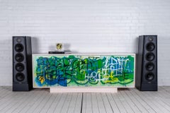 Vandalism-Schrank 04 – handgefertigter Schrank, handbemalt mit Kunst im Graffiti-Stil XL