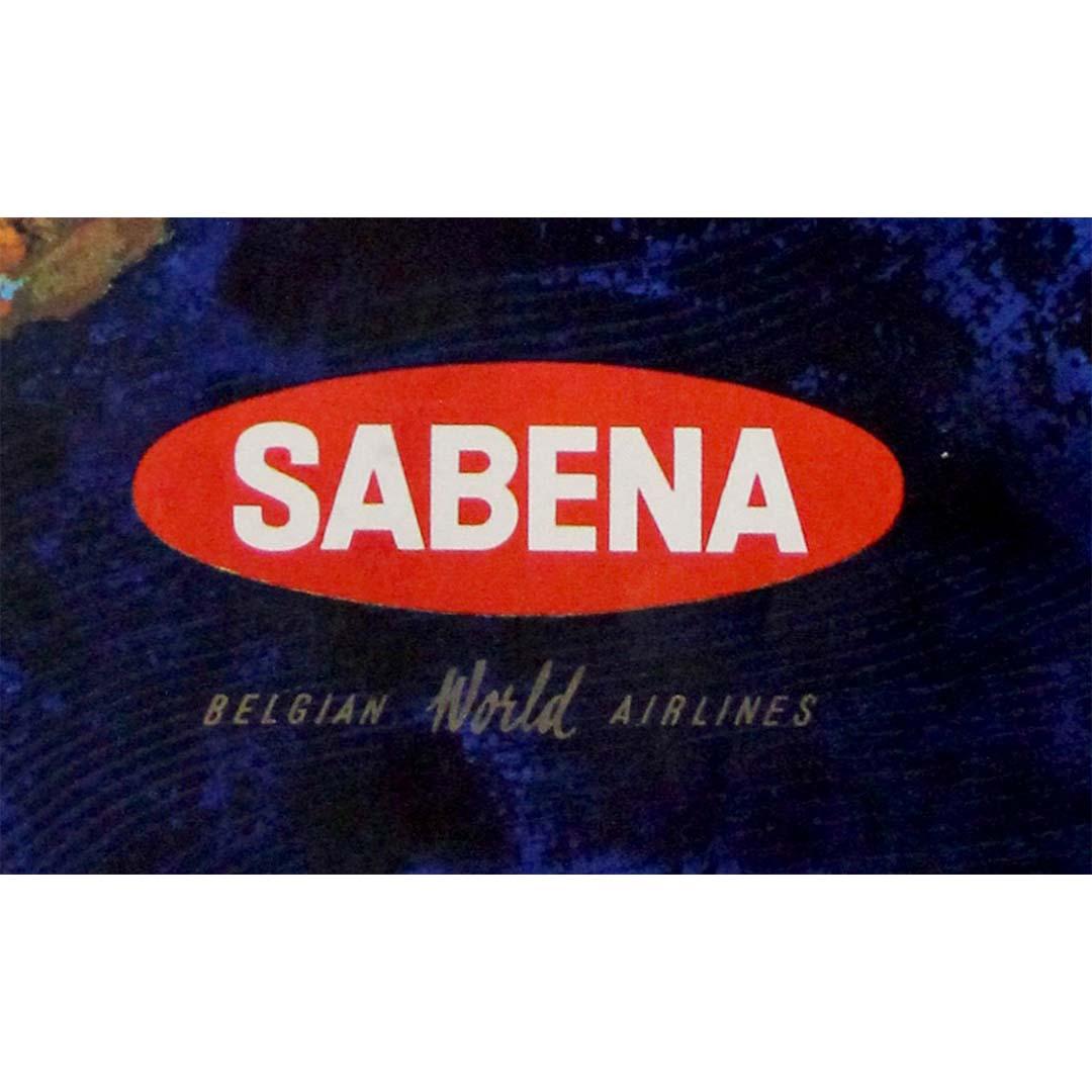 Original travel poster by G. Vanden Eynde for Sabena Belgian World Airlines For Sale 2