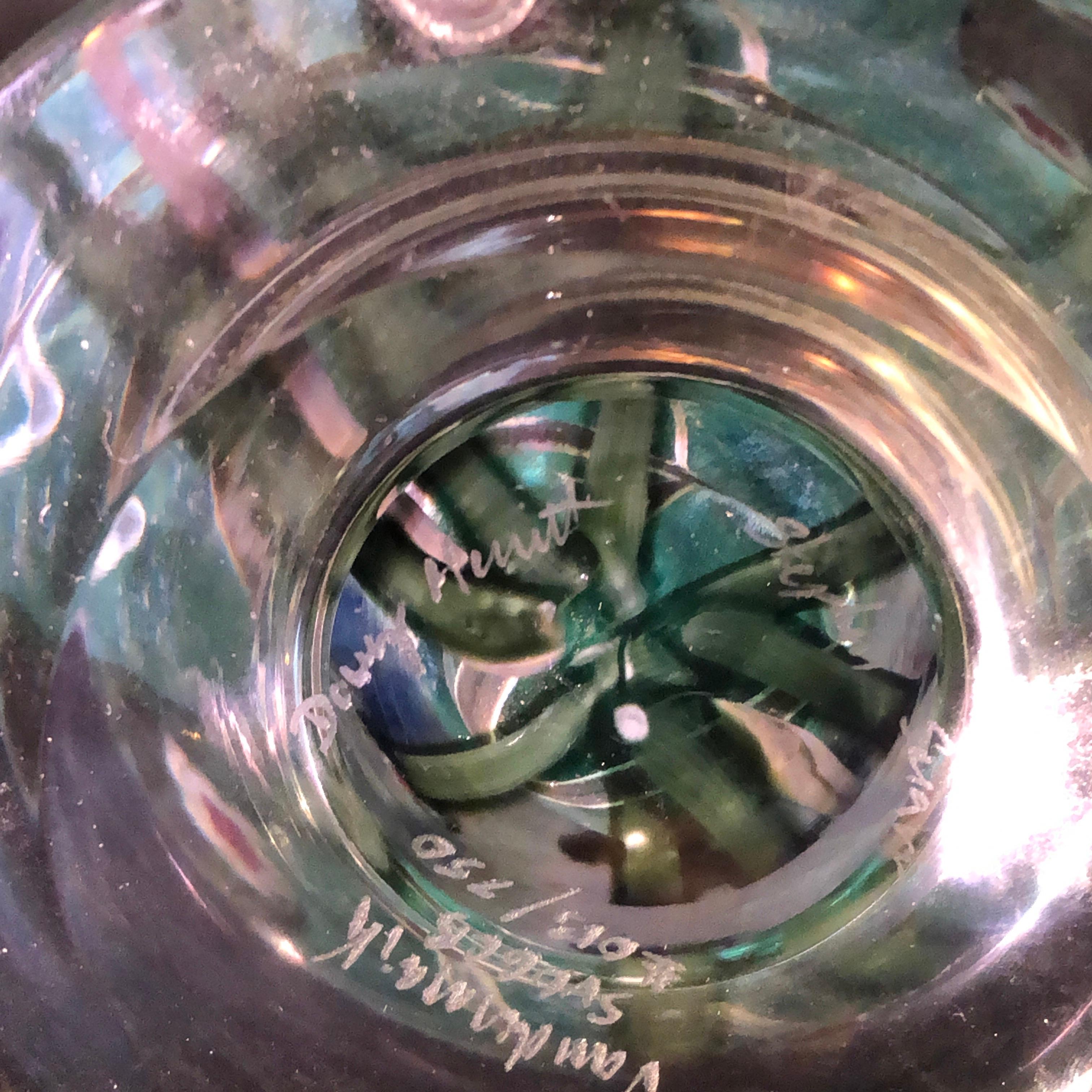 Late 20th Century Vandermark Art Glass Vase Signed by Vandermark, Doug Merritt and Stephen Smarr