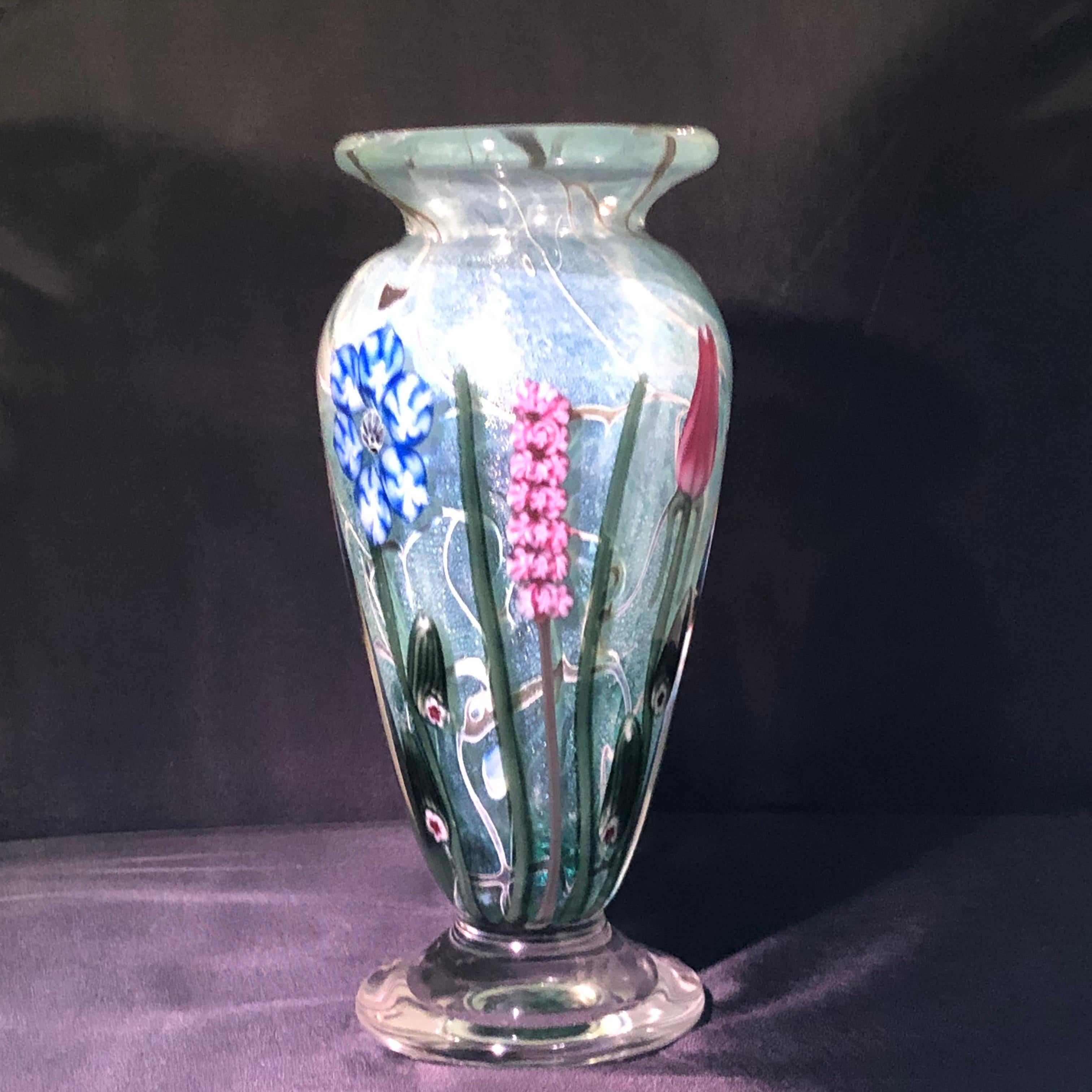 Modern Vandermark Art Glass Vase Signed by Vandermark, Doug Merritt and Stephen Smarr