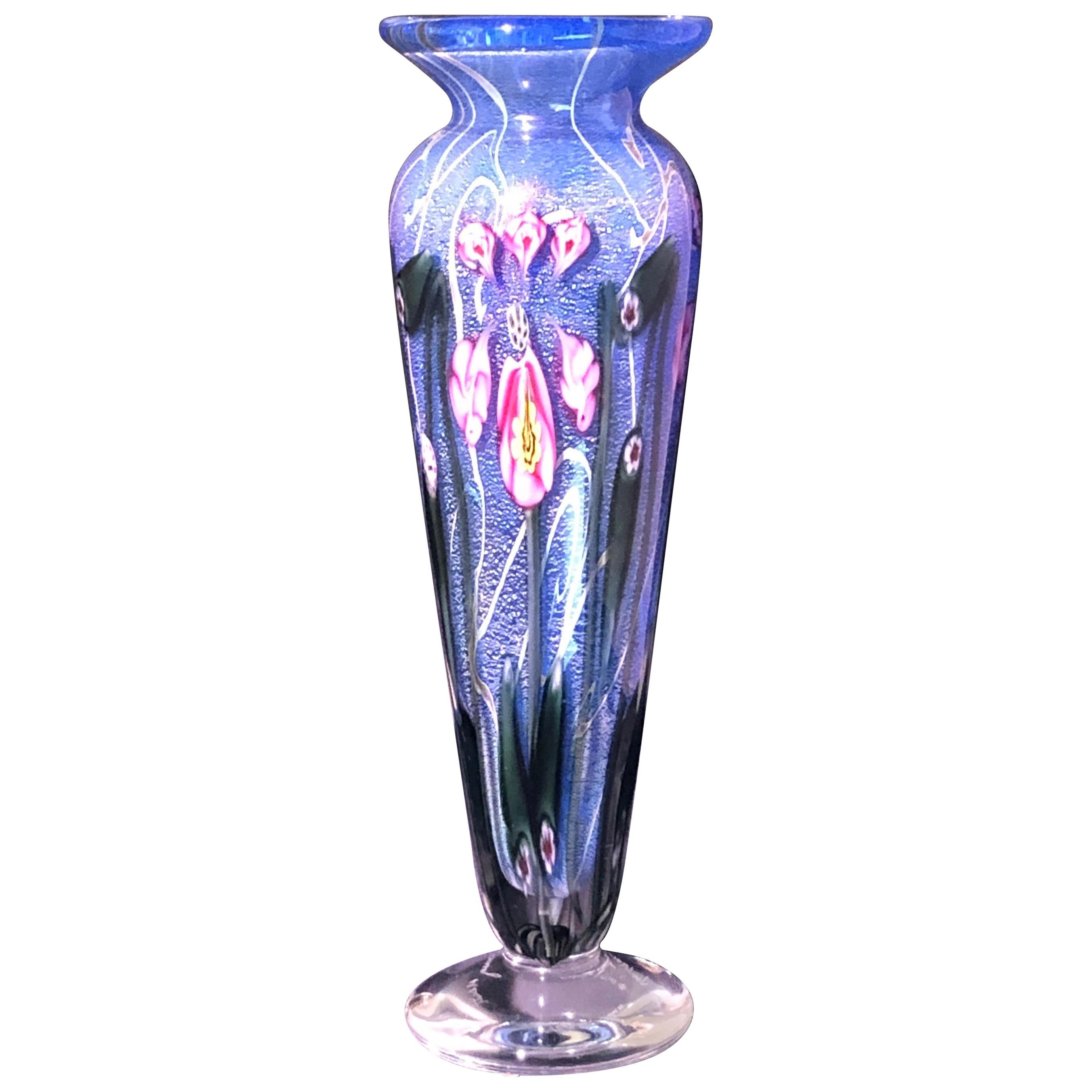 Vandermark Art Glass Vase Signed by Vandermark, Doug Merritt and Stephen Smarr